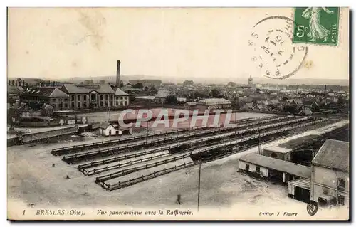 Cartes postales Bresles Vue panoramique avec la raffinerie