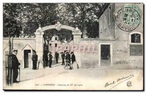 Cartes postales Chambery Casernes du 97eme de ligne Militaria