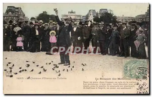 Cartes postales Paris le Charmeur d'oiseaux aux Tuileries