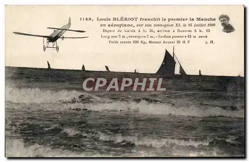 Ansichtskarte AK Louis Bleriot franchit le premier la Manche