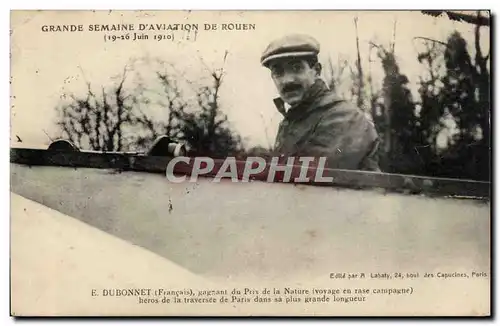 Cartes postales Grande semaine d&#39aviation de Rouen 19 26 juin 1910 Dubonnet gagnant le prix de la Nature