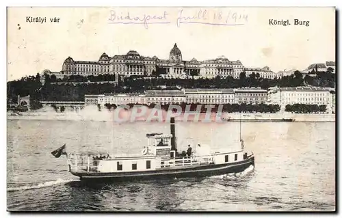 Cartes postales Hongrie Hungary Budapest Konigl Burg Kiralyi Var Bateau