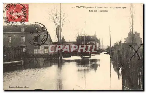 Cartes postales Troyes pendant l&#39inondation 22 janvier 1910 Rue de Tauxelles