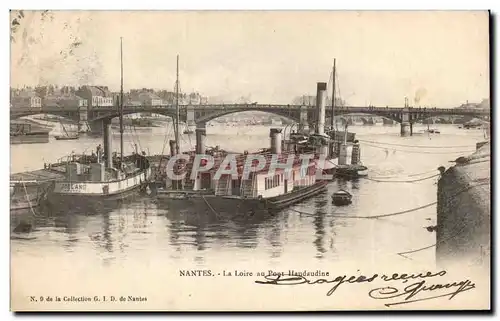 Cartes postales Nantes La Loire au pont Haudaudine