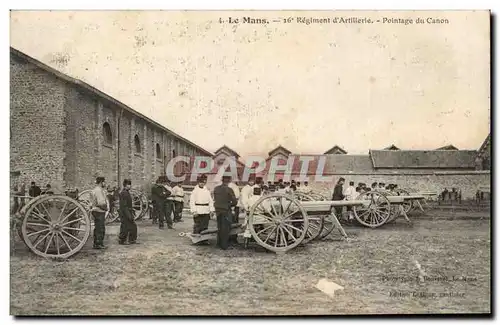 Ansichtskarte AK Le Mans 26eme regiment d&#39artillerie Pointage du canon