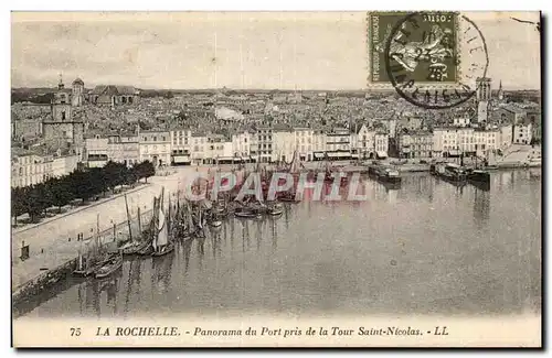 Cartes postales La Rochelle Panorama du port pris de la tour Saint Nicolas