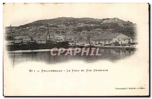 Ansichtskarte AK Algerie Philippeville Le port et vue generale