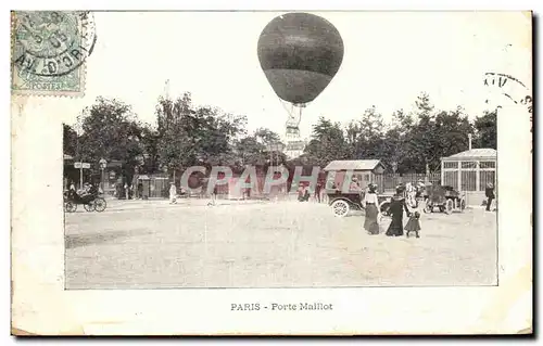 Cartes postales Paris Porte Maillot Ballon dirigeable