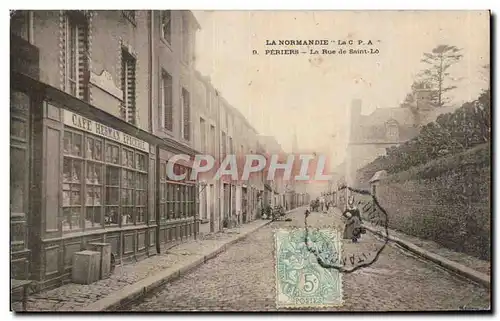 Cartes postales Periers La rue de Saint Lo
