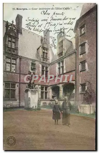 Ansichtskarte AK Bourges Cour interieure de l&#39hotel Cujas