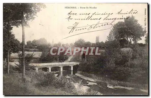 Cartes postales Peronne Porte St Nicolas