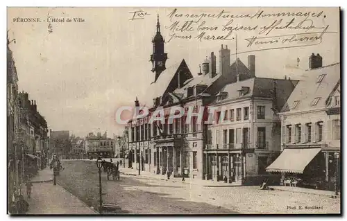 Cartes postales Peronne L&#39hotel de ville