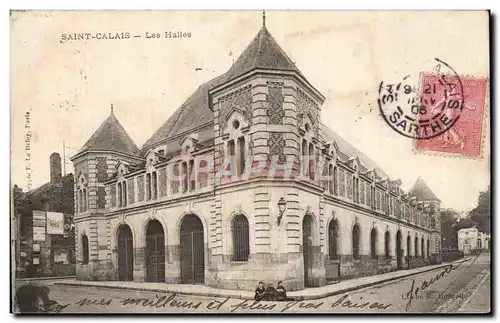 Cartes postales Saint Calais Les halles