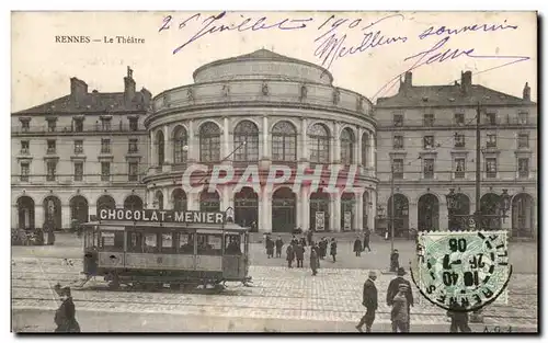 Cartes postales Rennes le theatre