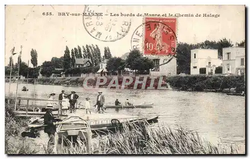 Cartes postales Bry sur Marne Les bords de Marne et le chemin de halage