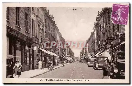 Cartes postales Tours Rue nationale