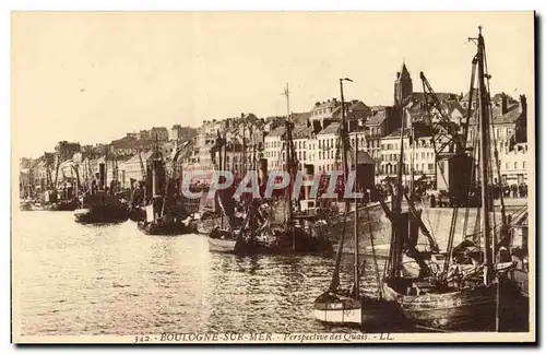 Ansichtskarte AK Boulogne sur Mer Perspective des quais