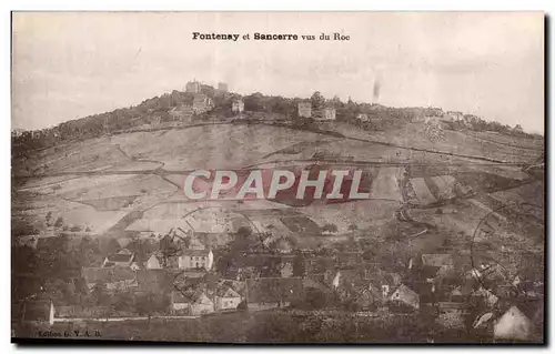 Cartes postales Fontenay et SAncerre vus du roc