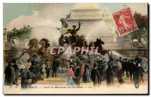 Cartes postales Bordeaux Detail du monument des Girondins