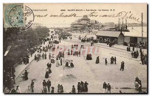 Cartes postales Saint Malo Les quais Le casino