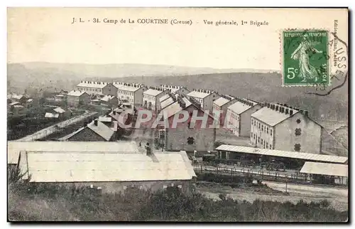 Cartes postales Camp de la Courtine Vue generale 1ere brigade Militaria