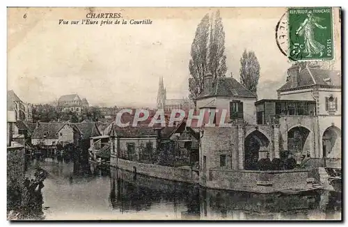 Cartes postales Chartres Vue sur l&#39Eure prise de la Courtille