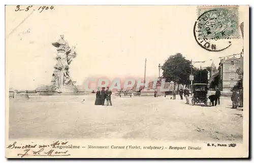 Cartes postales Angouleme Monument Carnot Rempart Desaix
