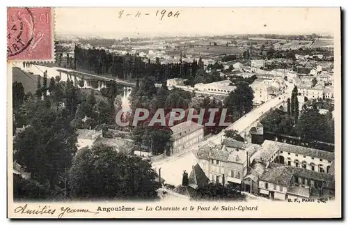 Cartes postales Angouleme La Charente et le pont de Saint Cybard