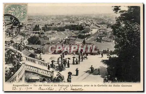 Ansichtskarte AK Angouleme Vue des gares et du faubourg Lhoumeau prise de la corbeille des Halles Centrales