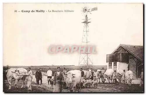 Cartes postales Camp de Mailly La boucherie militaire Militaria