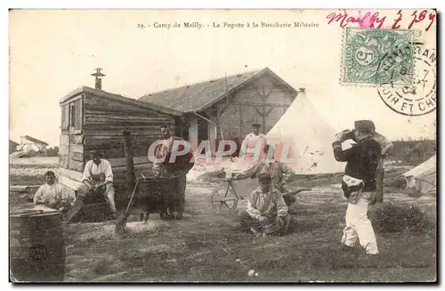 Ansichtskarte AK Camp de Mailly La popote a la boucherie militaire Militaria