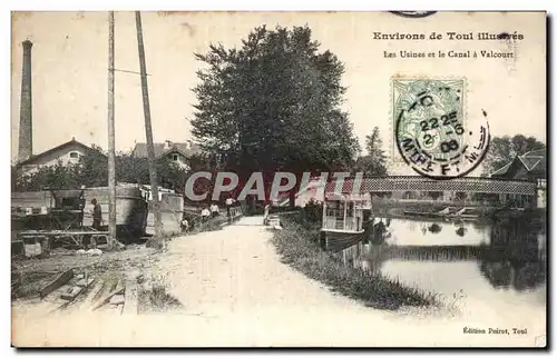 Cartes postales Environs de Toul Les usines et le canal a Valcourt