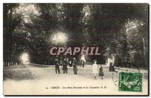 Cartes postales Arras Les deux avenues de la citadelle