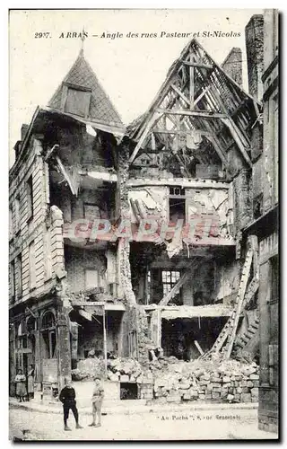 Ansichtskarte AK Arras Angle des rues Pasteur et St Nicolas