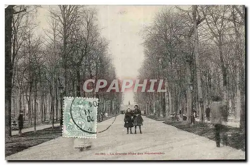 Ansichtskarte AK Reims La grande allee des promenades