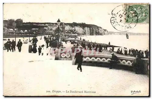 Cartes postales Dieppe Le boulevard maritime