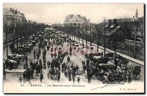 Ansichtskarte AK Arras Le marche aux chevaux TOP