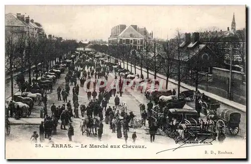 Cartes postales Arras Le marche aux chevaux TOP