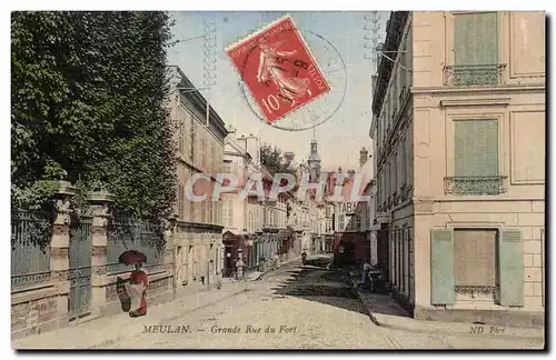 Cartes postales Meulan Grande rue du fort