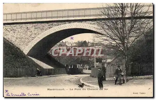 Cartes postales Hardricourt Le pont du chemin de fer