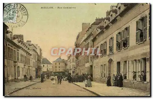 Ansichtskarte AK Meulan Rue Gambetta