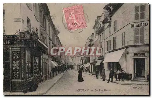 Cartes postales Meulan La rue basse