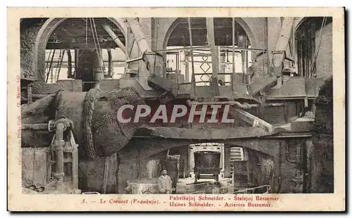 Cartes postales Le Creusot Usines Schneider Acieries Bessemer