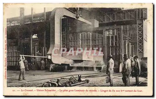 Cartes postales Le Creusot Usines Schneider Le plus gros laminoir du monde