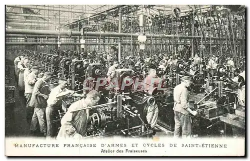 Cartes postales Manifacture d'armes et de cycle de St Etienne Atelier des fraiseuses