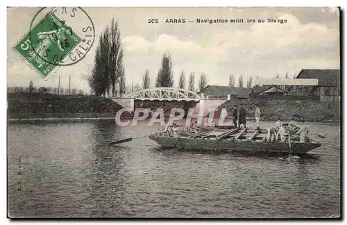 Cartes postales Arras Navigation militaire sur le rivage