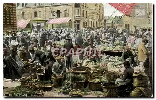 Cartes postales Berck Plage le marche