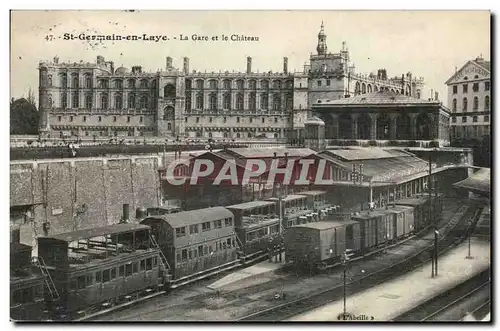 Cartes postales St Germain en Laye La gare et le chateau Train