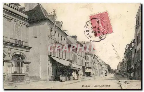 Ansichtskarte AK Meulan Rue Gambetta