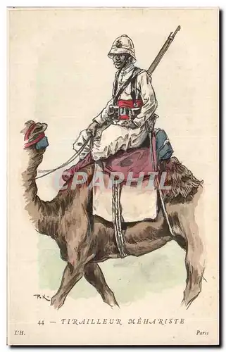 Cartes postales Tirailleur mehariste Sahara Afrique Africa Militaria Uniforme